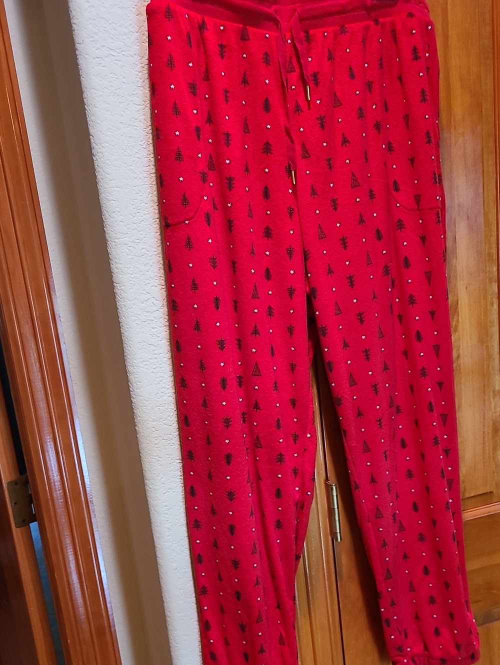 Secret Treasures Red Holiday Print Cozy  Pants Size XL